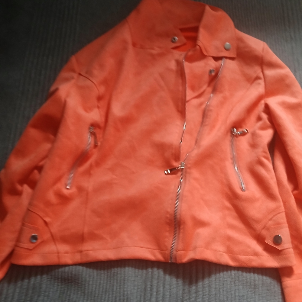 Vibrant Orange Women's Blazer Jacket
